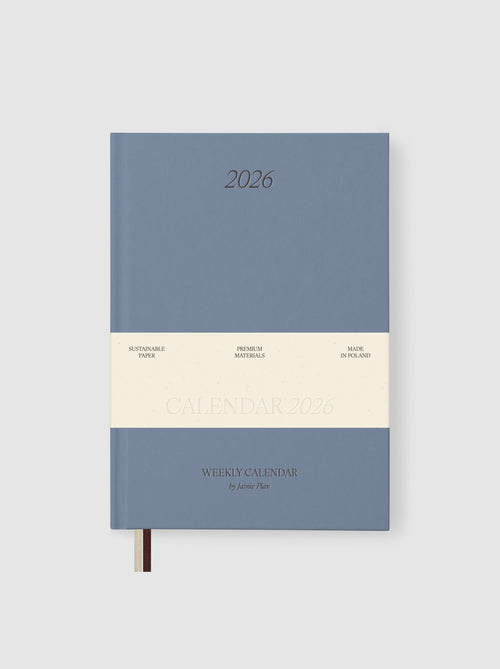 Niebieski Kalendarz Jaśnie Plan na rok 2026