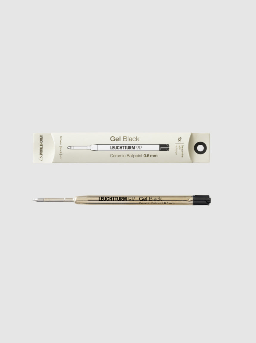 Packshot czarnego wkładu do długopisu żelowego Leuchtturm1917