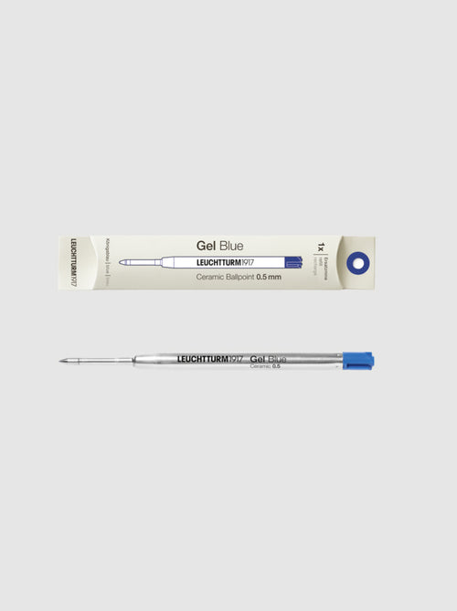 Packshot niebieskiego wkładu do długopisu żelowego Leuchtturm1917