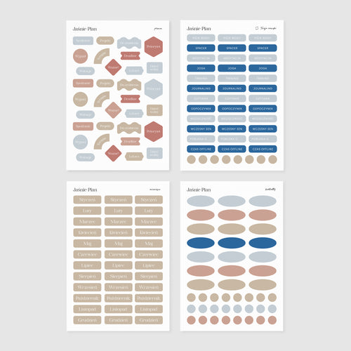 Zestaw naklejek do planowania