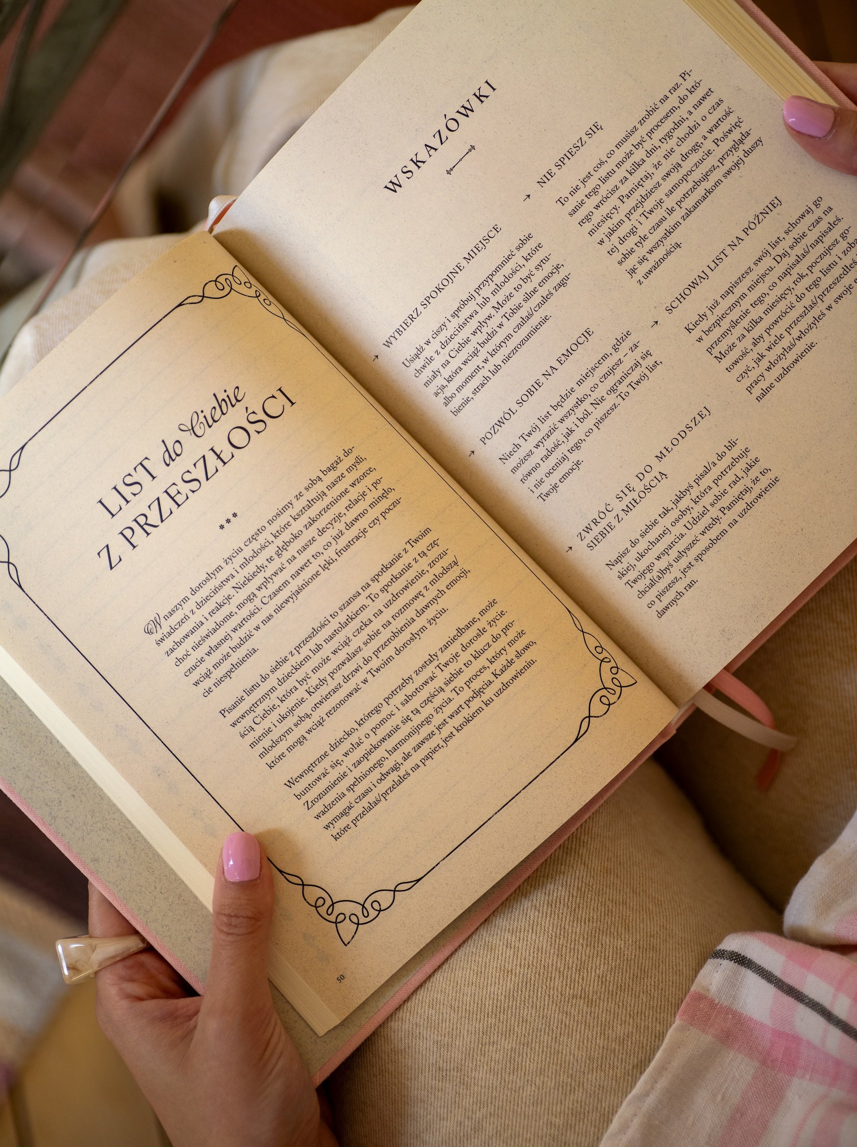 Pamiętnik otwarty na sekcji "List do siebie z przeszłości"