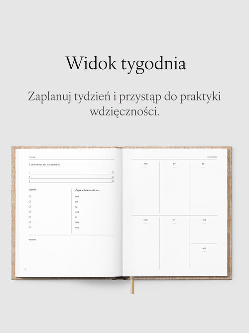 Rozkładówka przestawiająca widok tygodnia