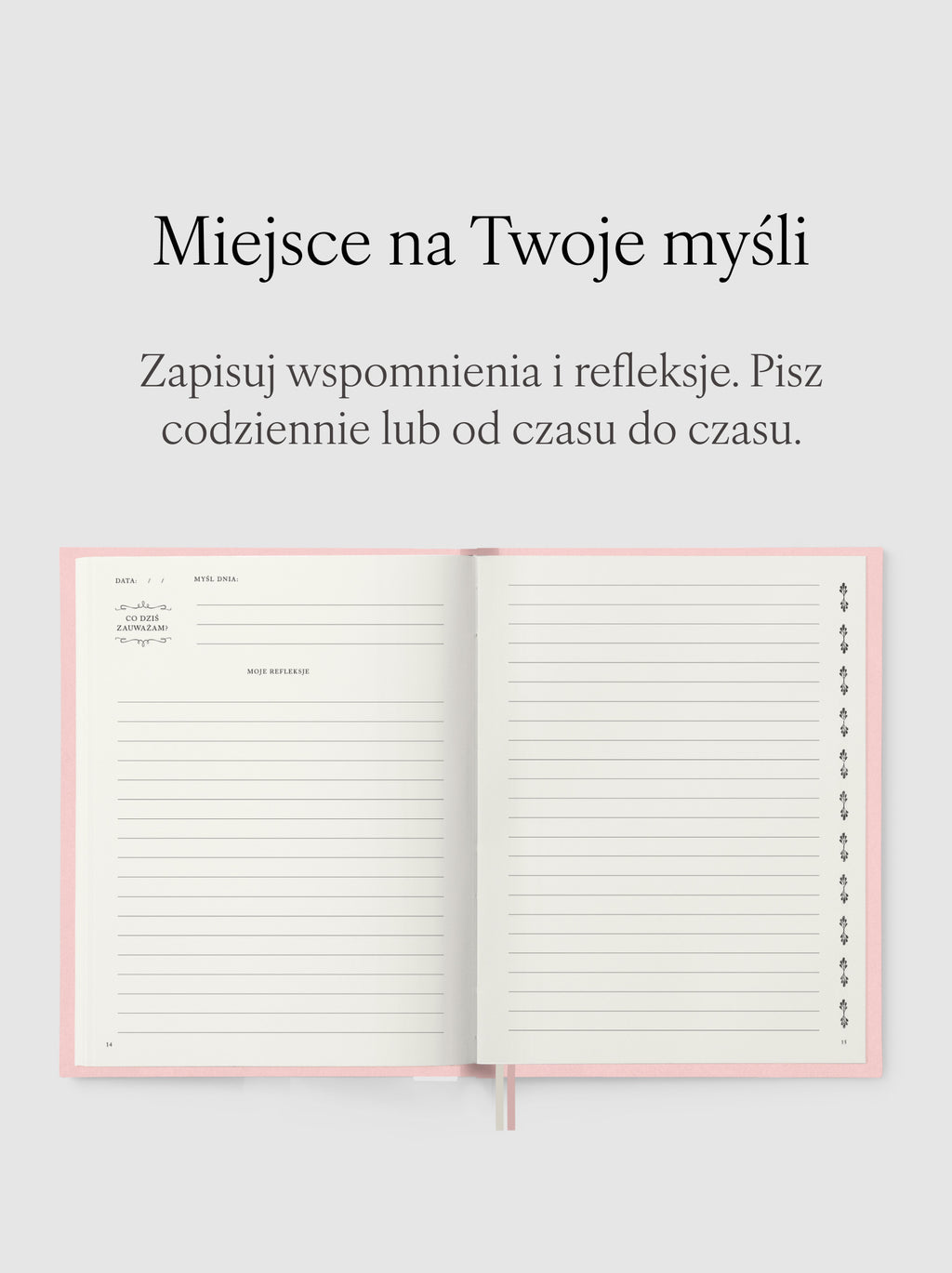 Rozkładówka przedstawiająca miejsce do pisania