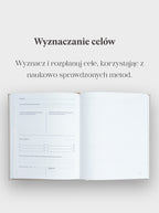 Planer Jaśnie Plan otwarty na stronach wyznaczania celów